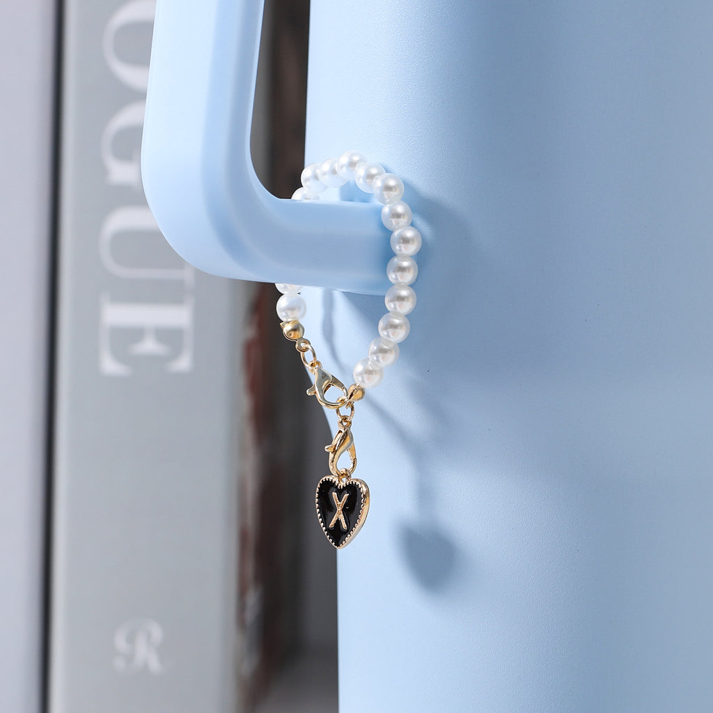 Keychain Cup Pearl Chain Love Chain Strap Lobster