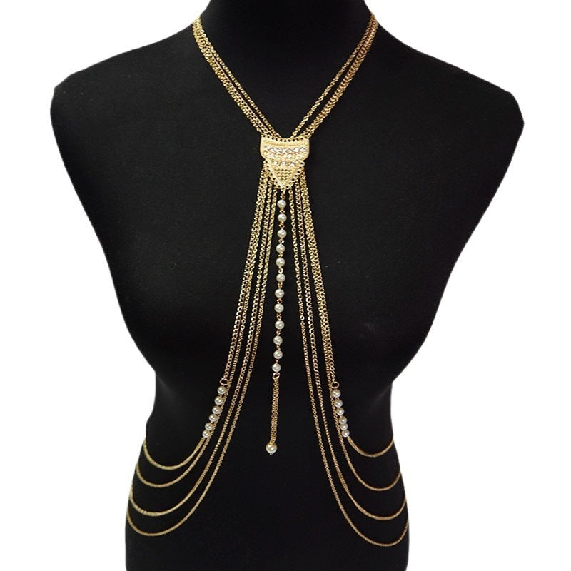 Jewelry Chest Chain Body Chain Bikini Tassel Body