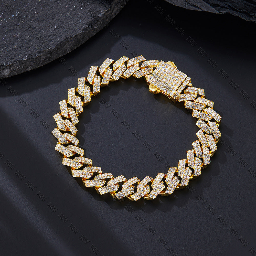 Hip Hop Product Bar Cuban Chain 12Mm Alloy