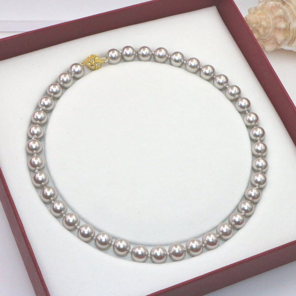 Shijia Pearl Necklace Women'S High Grade Magnetic Buckle