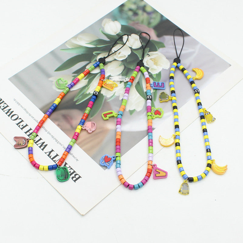 Online Popular Anti Lost Mobile Phone Chain Rainbow