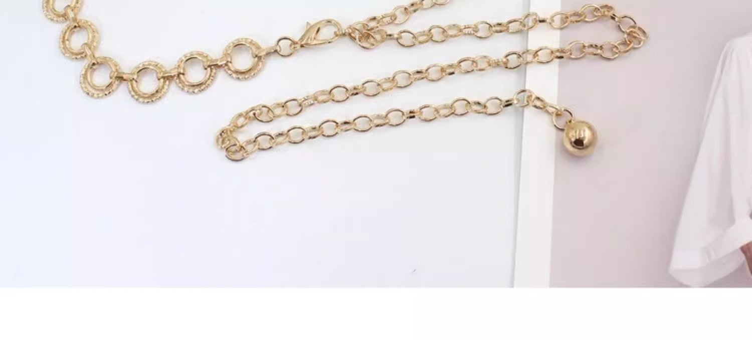 Versatile Metal Waist Chain For Women Thin Belt