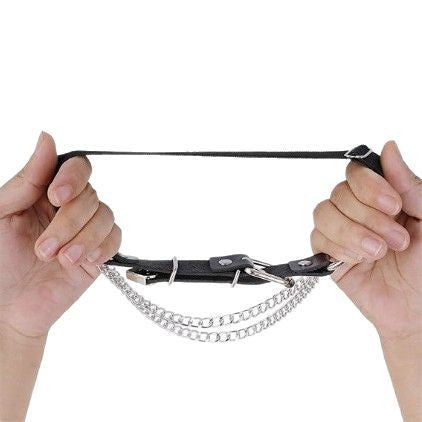 Hot Selling Punk Gothic Pu Leather Asymmetrical Heart