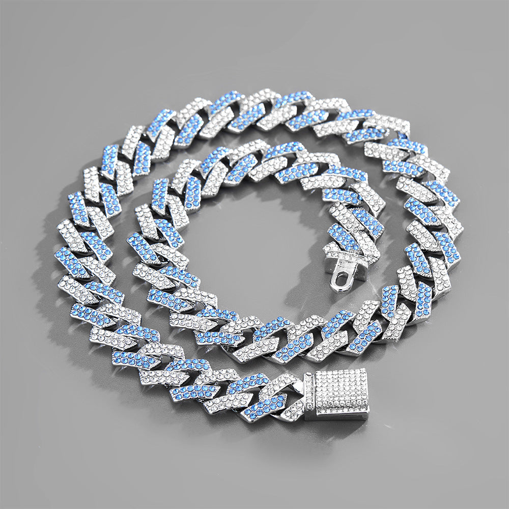 Xindi Popular Men'S Necklace 15Mm Exaggerated Diamond Geometric