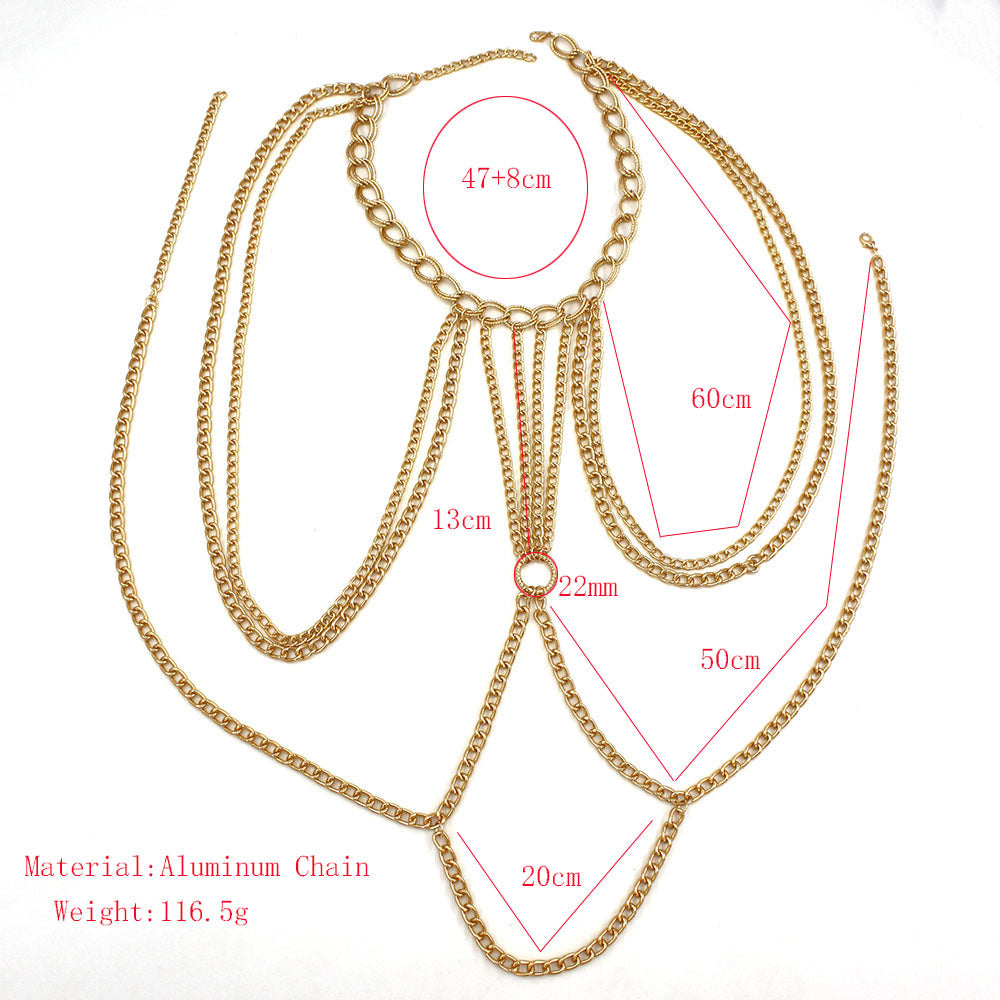 Body Chain Exaggerated Ladies Personality Punk Style Cross