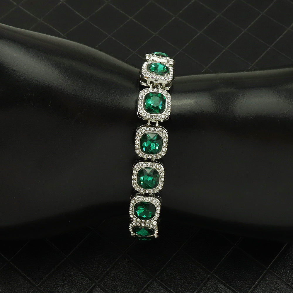 Hip Hop Style Green Diamond Ice Sugar Cuban