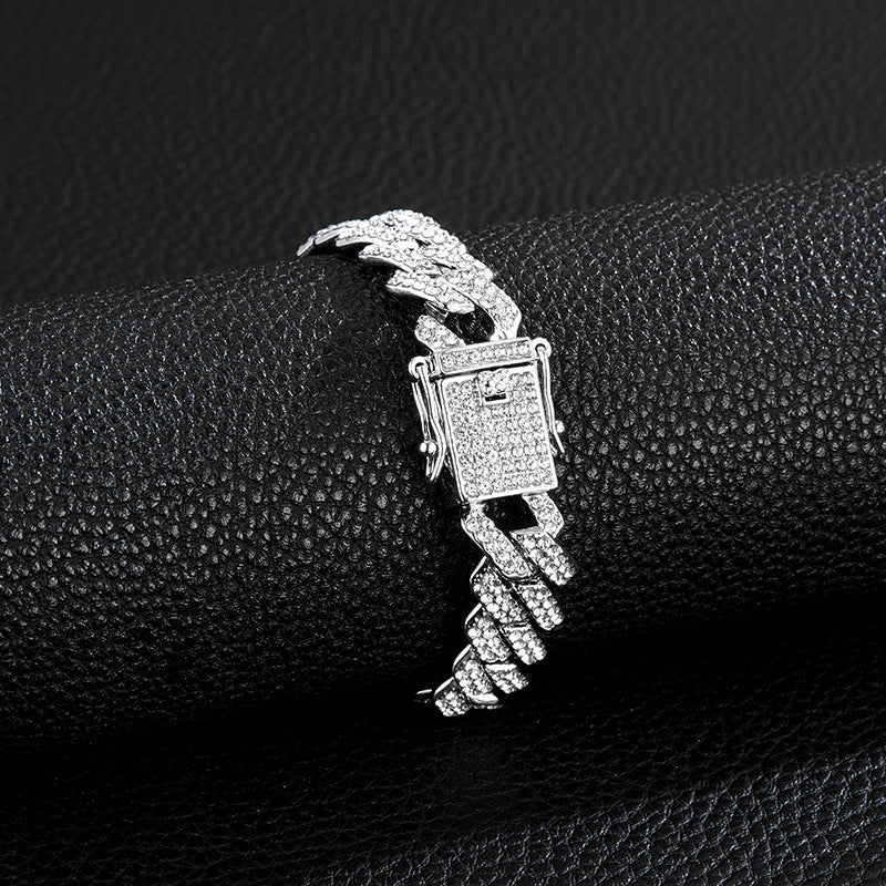 Unique Designer Cuban Link Chain Style Rhombus Shaped