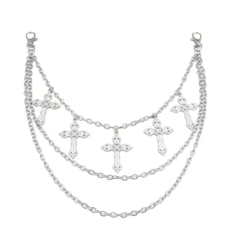 Punk Cool Cross Pendant Pants Chain Hip Hop