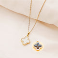 Light Luxury Double Sided Oil Drop Four Leaf