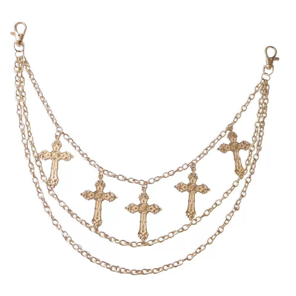 Punk Cool Cross Pendant Pants Chain Hip Hop