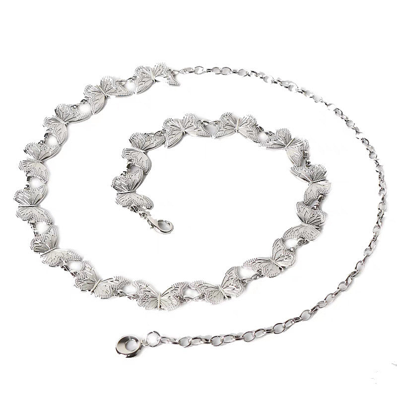 Butterfly Waist Chain Niche Design Belt Metal Chain