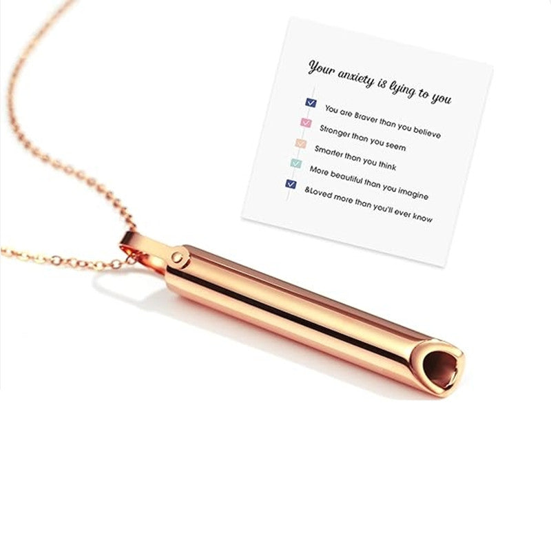 Stainless Steel Whistle Decompression Anxiety Meditation Mindfulness Breathing