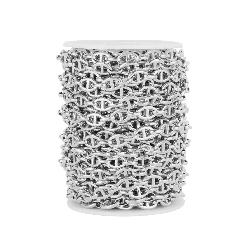 8Mm Stainless Steel Japanese Chain Bold Pig Nose