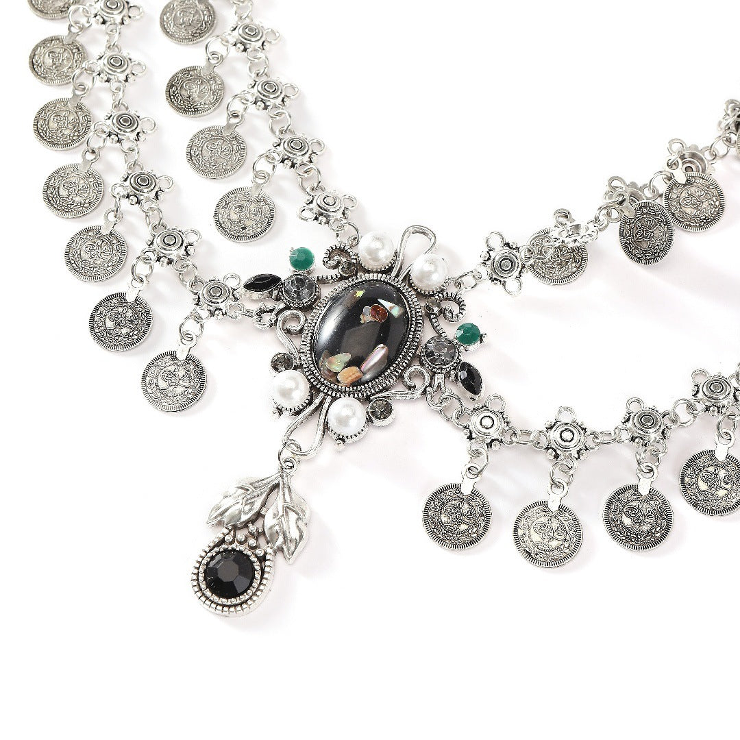 Alloy Vintage Tassel Coins Belly Dance Waist Chain