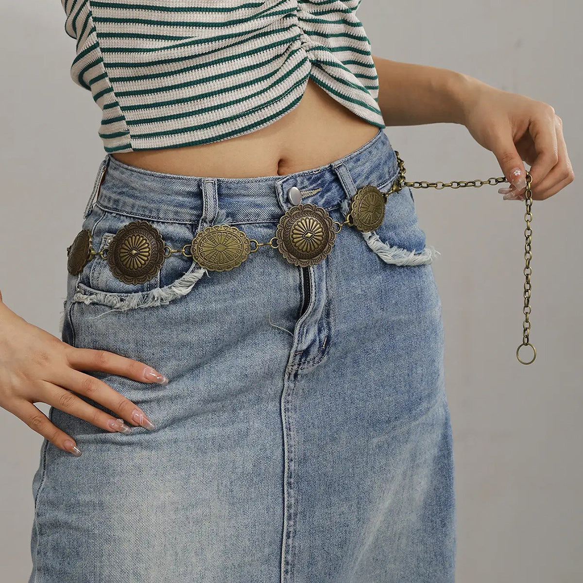 High End Metal Waist Chain Retro Bohemian Style