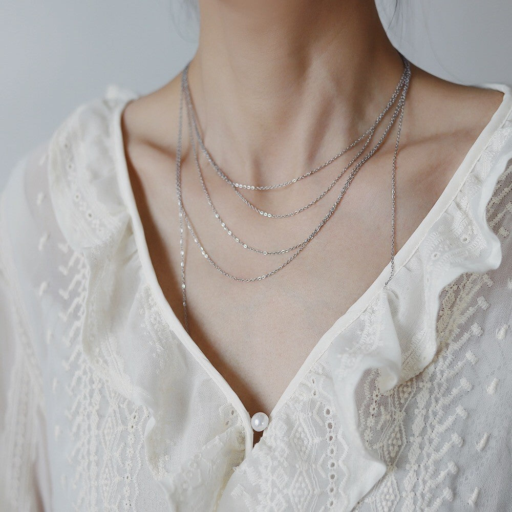 Simple Versatile Thin Chain Plain Chain High Temperament