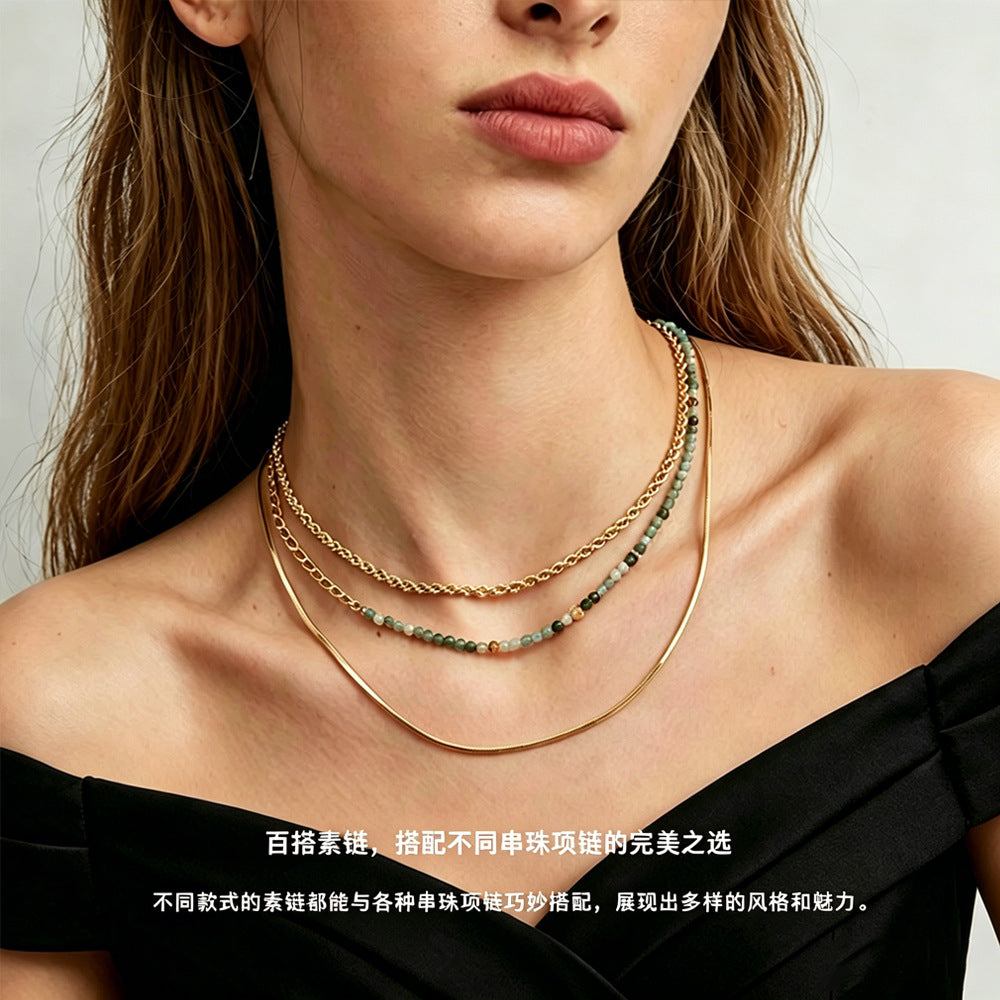 Lishan Versatile Bowknot Titanium Steel Metal Chain Series
