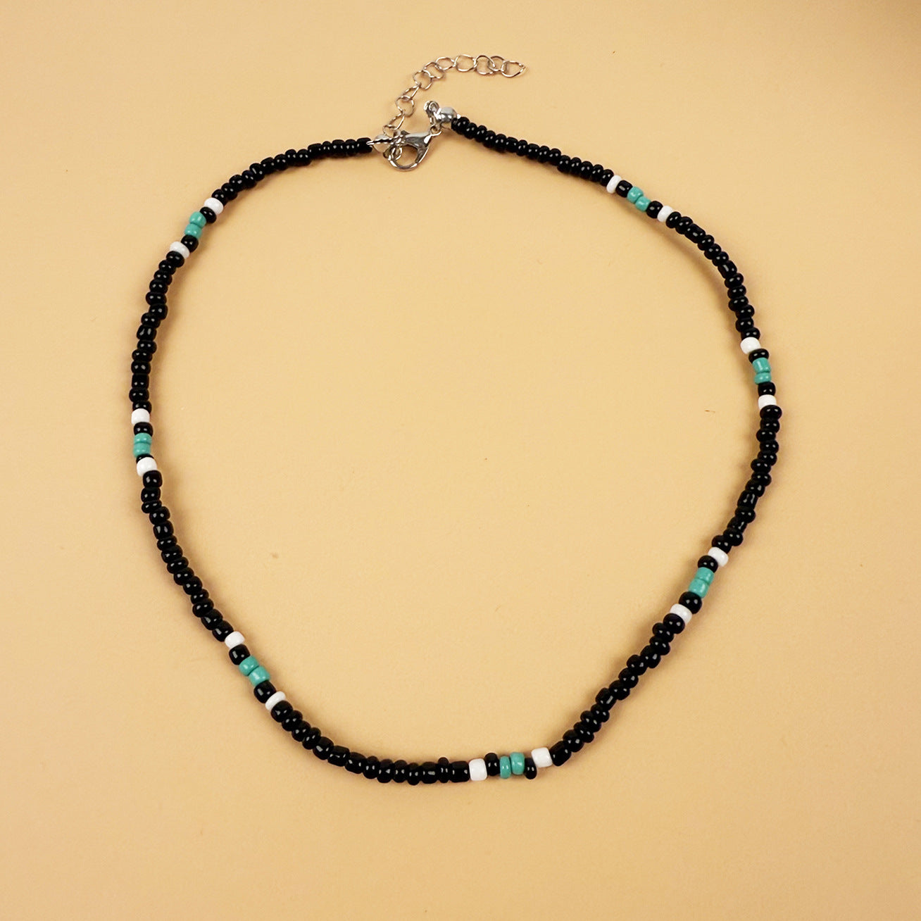 Jewelry Personalized Mixed Colorful Rice Bead Clavicle Necklace