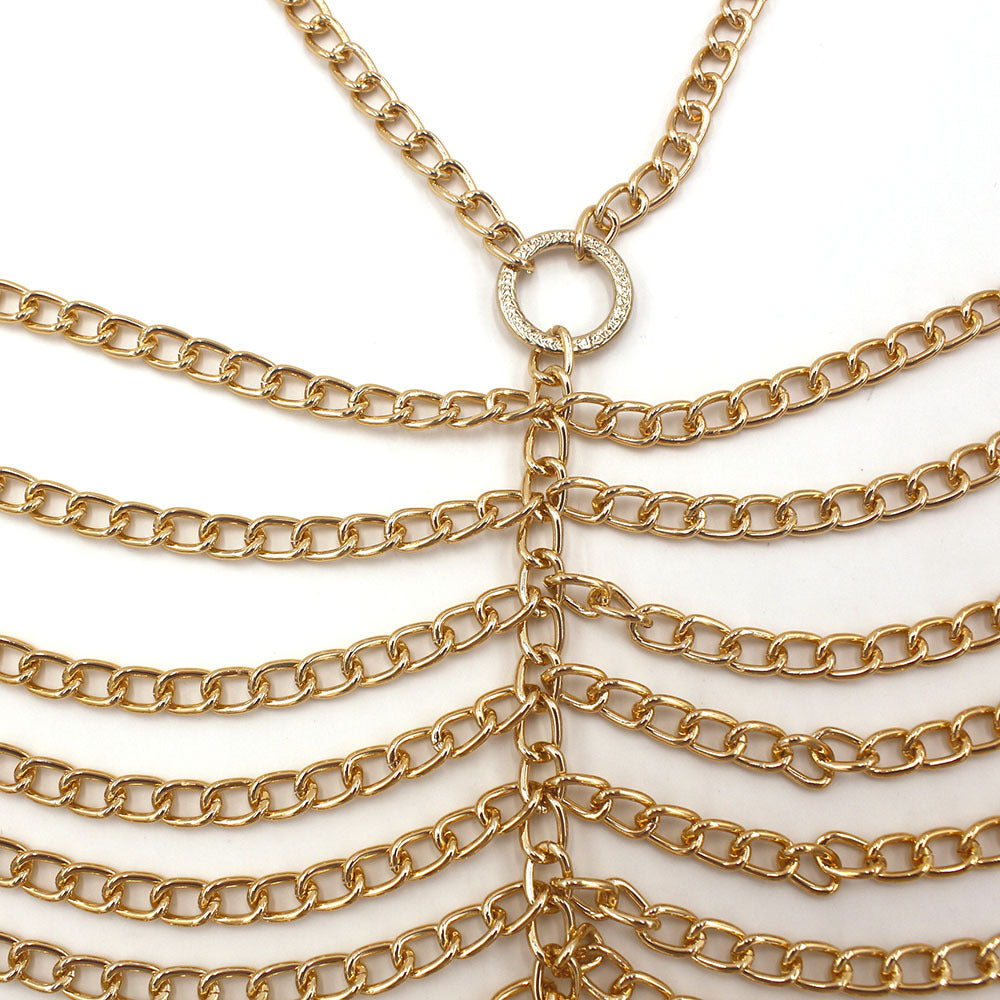Jewelry Luxury Metal Aluminum Chain Multi Layer Chest