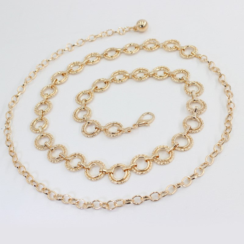 Versatile Metal Waist Chain For Women Thin Belt