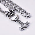 Hot Selling Retro Hammer Skull Necklace Stainless Steel