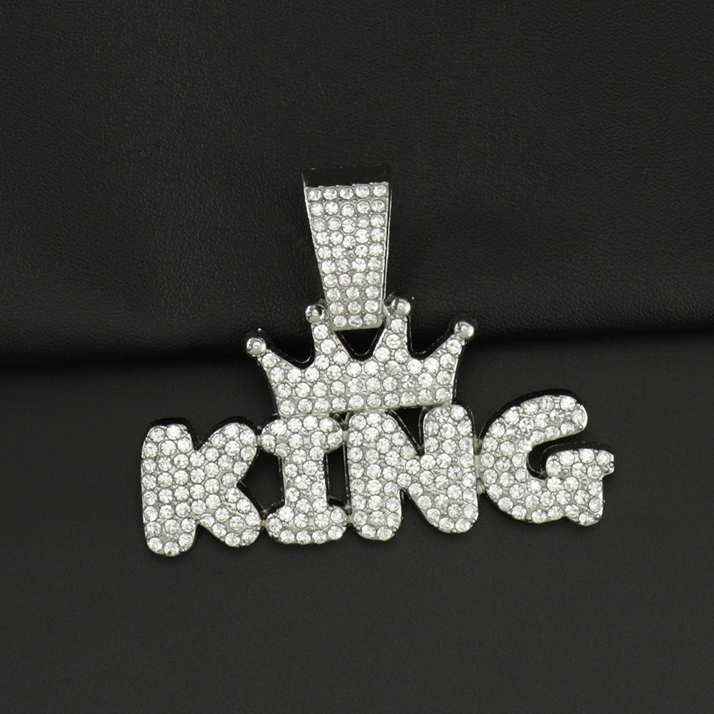 Ins Tiktok Hip Hop Alloy Necklace With Diamond