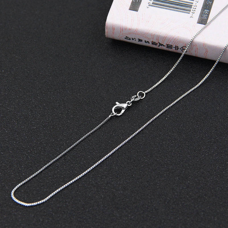 Silver Necklace Ladies Clavosin Chain Simple Pendant Chain