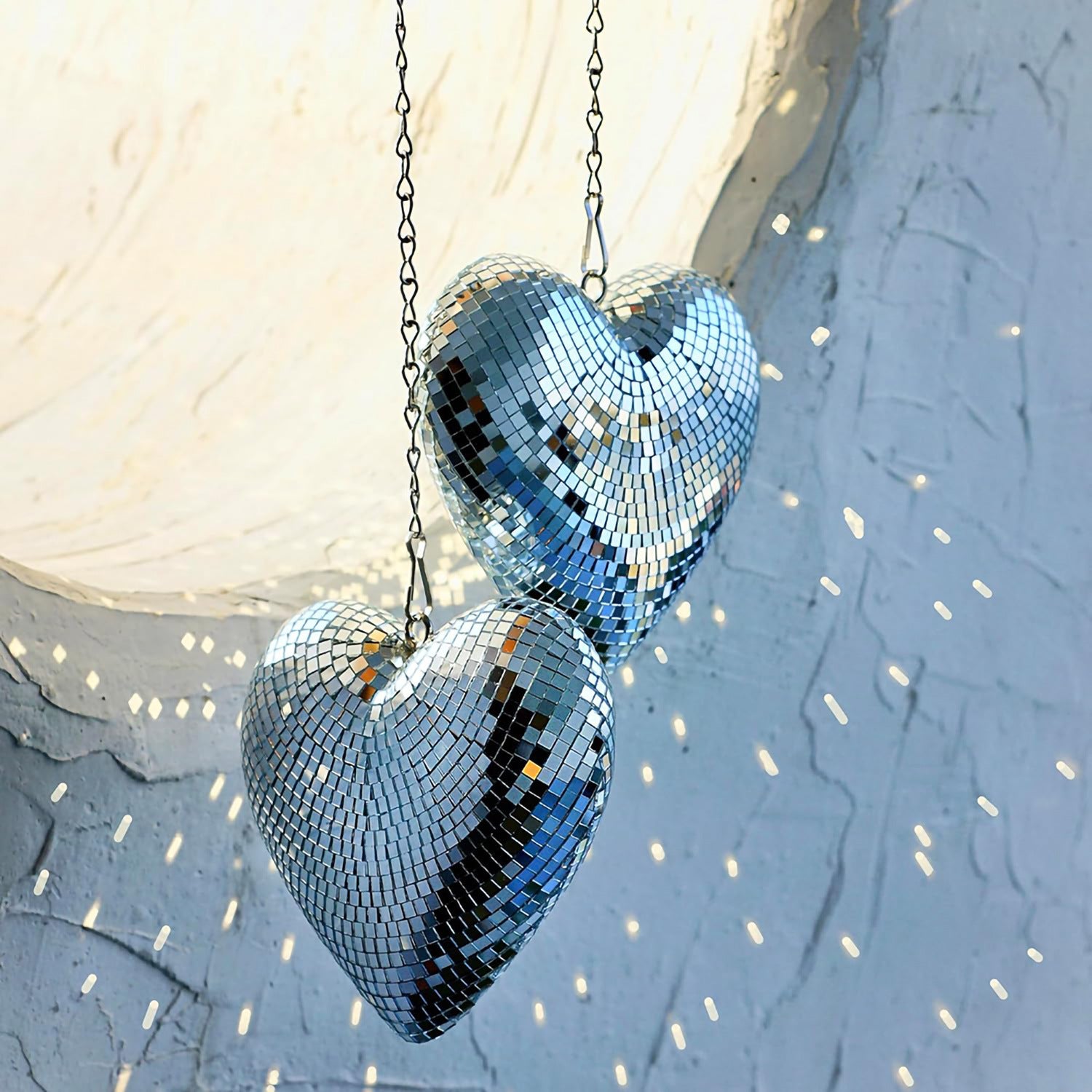 Chain Love Disco Ball Disco Love Glass Decorations