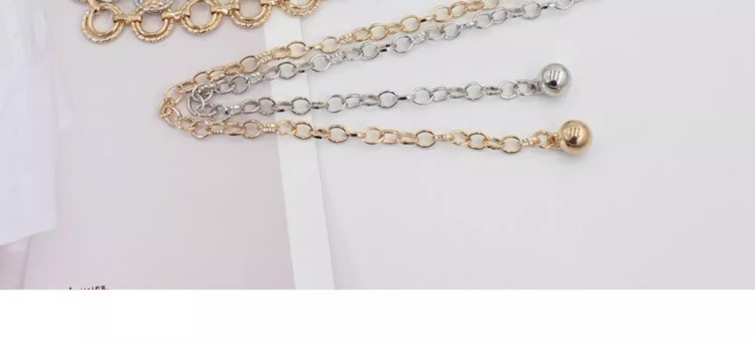 Versatile Metal Waist Chain For Women Thin Belt