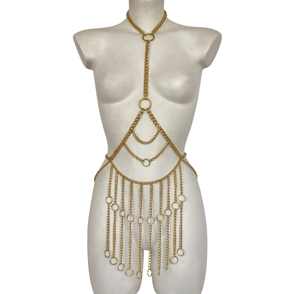 Zhuru Clothing Popular Metal Ring Irregular Tassel Hollow