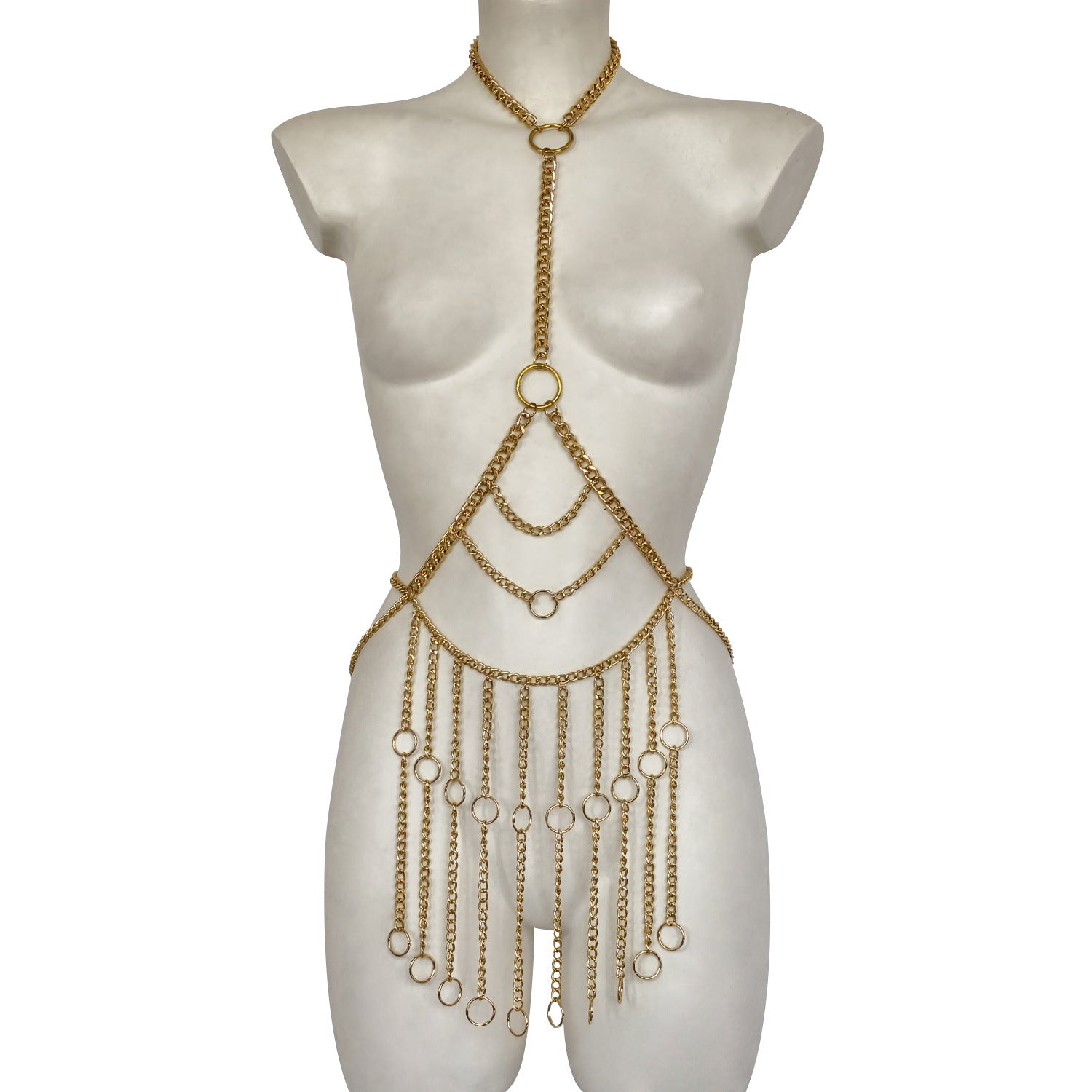 Zhuru Clothing Popular Metal Ring Irregular Tassel Hollow