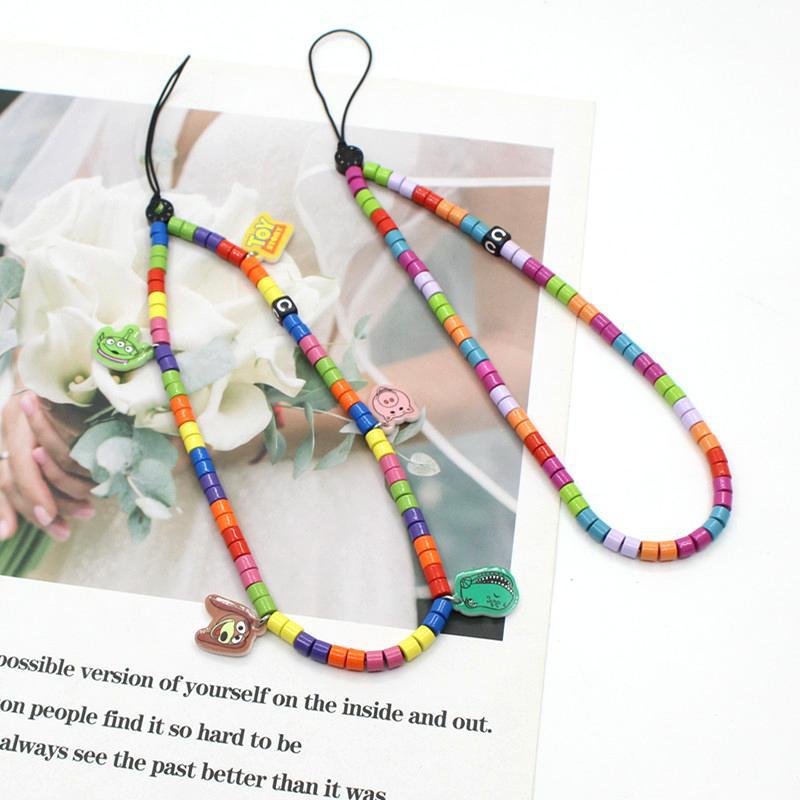 Online Popular Anti Lost Mobile Phone Chain Rainbow