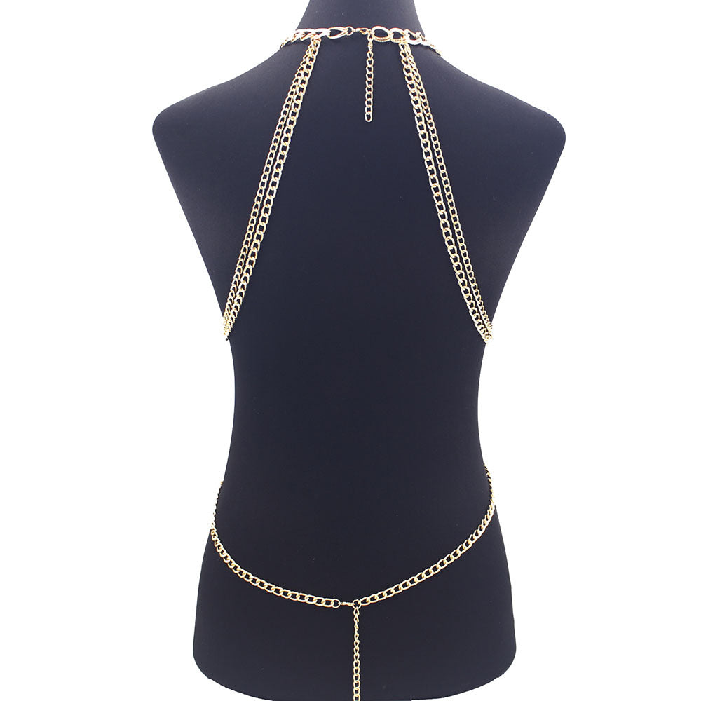 Body Chain Exaggerated Ladies Personality Punk Style Cross