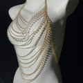 Jewelry Summer Beach Body Chest Chain Handmade Pearl