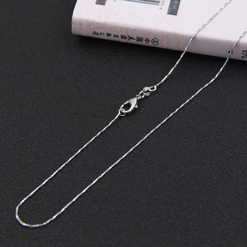 Silver Necklace Ladies Clavosin Chain Simple Pendant Chain