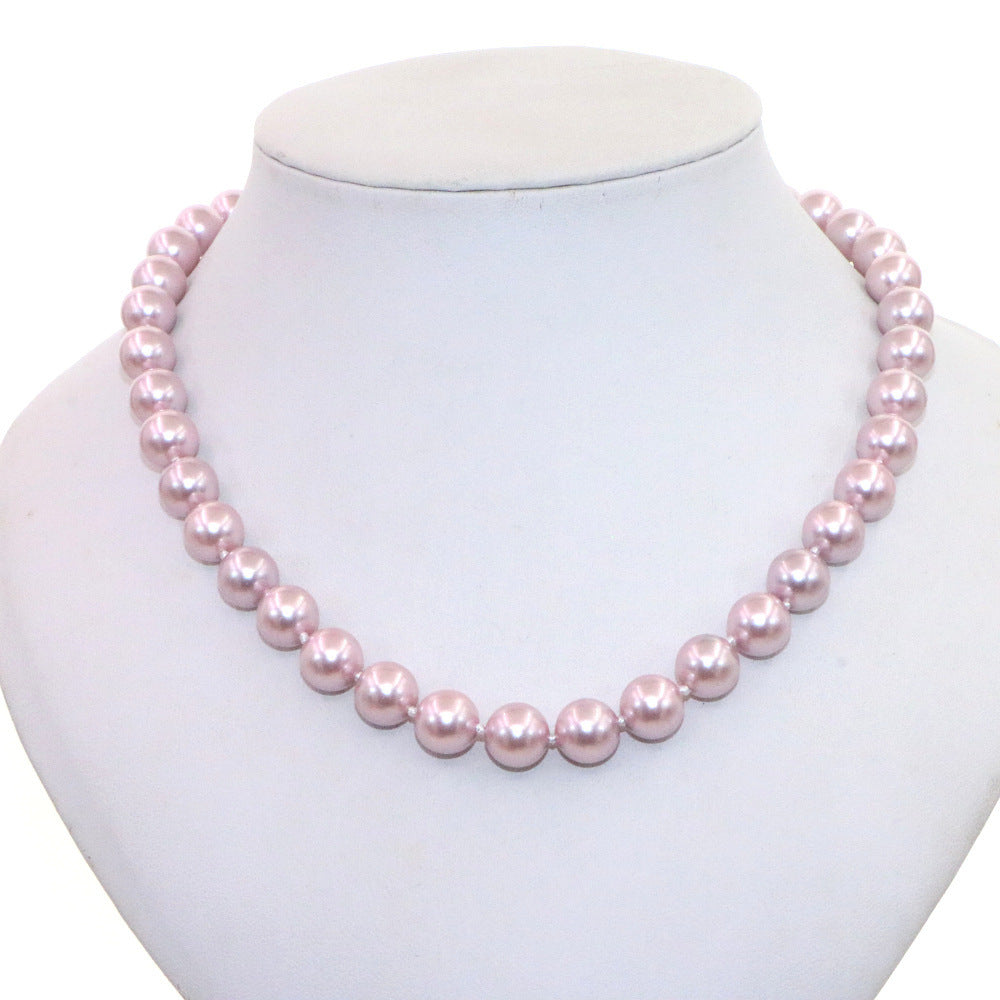 Shijia Pearl Necklace Women'S High Grade Magnetic Buckle