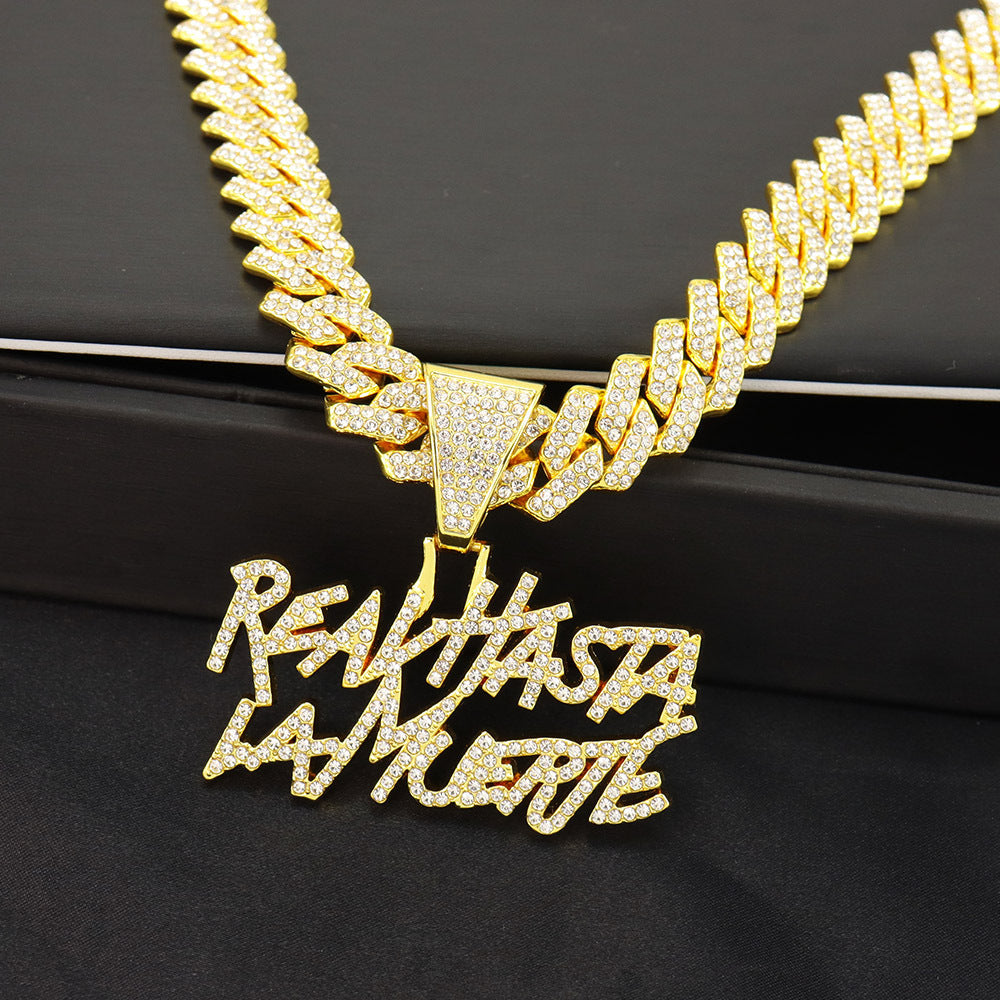 Hip Hop Style Reavhasta Lamuerte English Splicing Letter