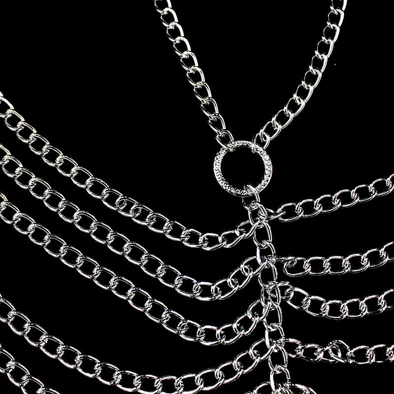 Jewelry Luxury Metal Aluminum Chain Multi Layer Chest