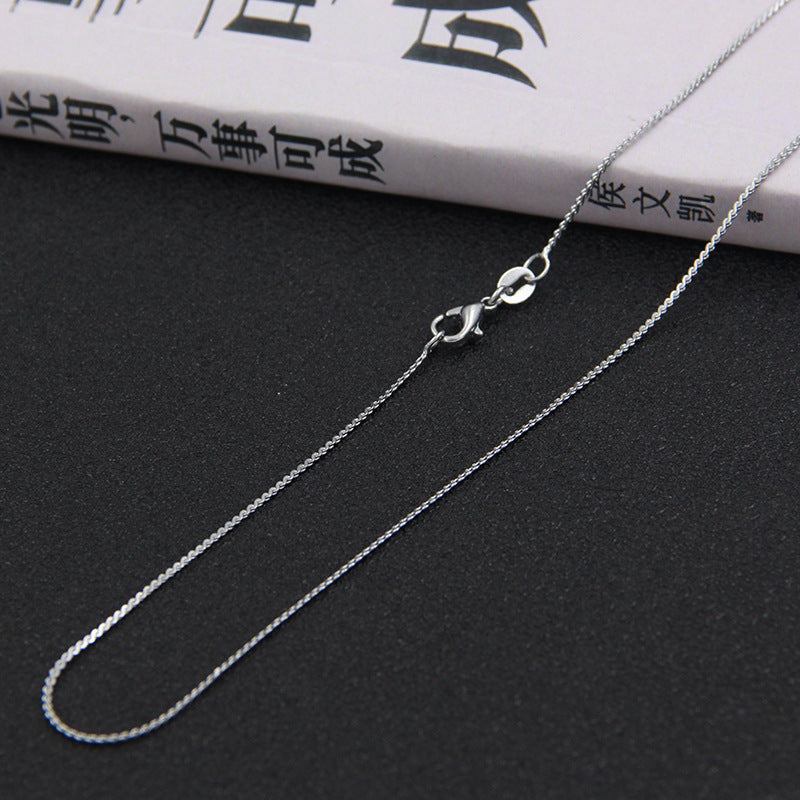 Silver Necklace Ladies Clavosin Chain Simple Pendant Chain
