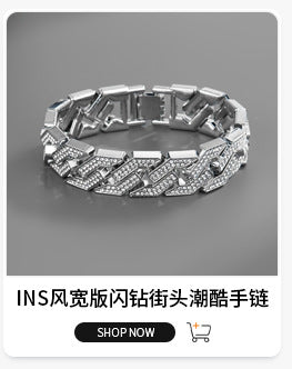 Xindi Popular Men'S Necklace 15Mm Exaggerated Diamond Geometric