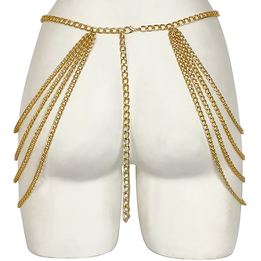 Women'S Metal Chain Tassel Chest Chain Body Chain