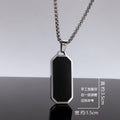Men'S Necklace Stainless Steel Glue Drop Hangtag Plain