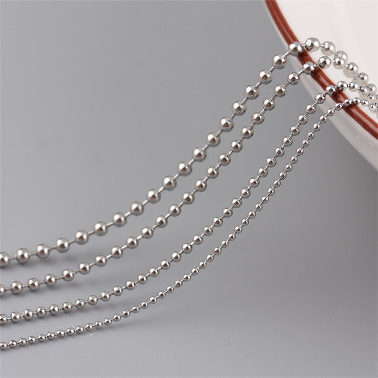 Stainless Steel Color Preserving Bead Chain Round Bead