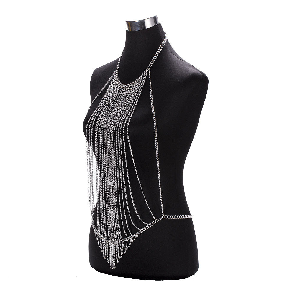 Women'S Metal Aluminum Chain Halter Necklace Nightclub Performance