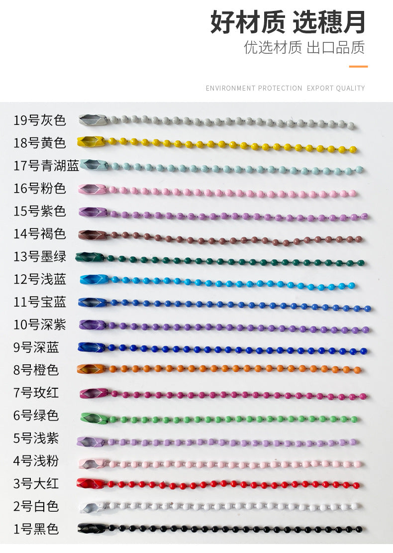Color Bead Chain 2 4Mm Ball Bead Chain