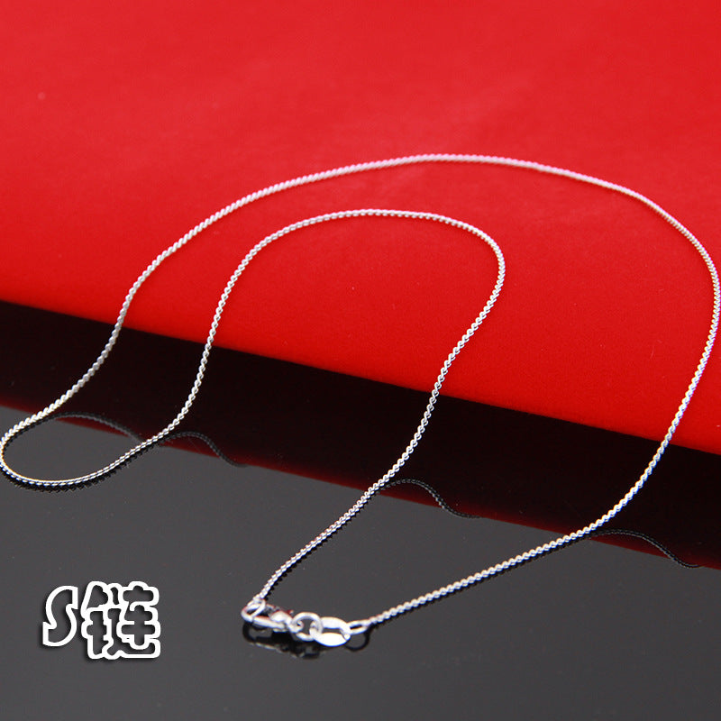 Silver Necklace Ladies Clavosin Chain Simple Pendant Chain