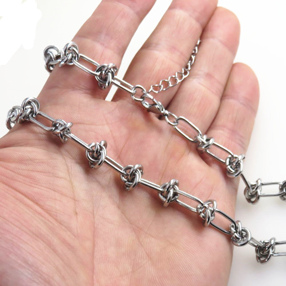 Stainless Steel Special Shaped Chain Handmade Thorns Knot