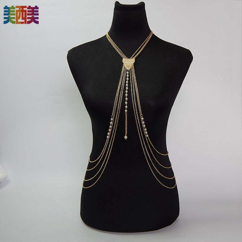 Jewelry Chest Chain Body Chain Bikini Tassel Body