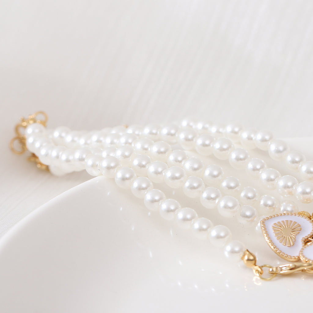 Keychain Cup Pearl Chain Love Chain Strap Lobster