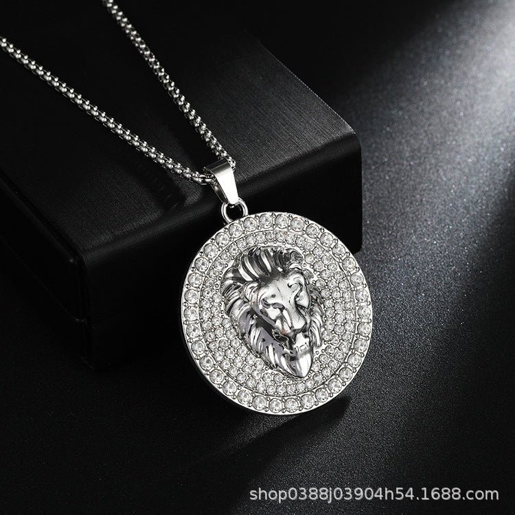 Aliexpress Three Dimensional Diamond Set Disc Lion Head